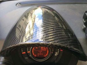 FIAT 500 Instrument Cover - Carbon Fiber 